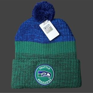 New Seattle Seahawks NFL Cuffed Pom Beanie - Blue and Green